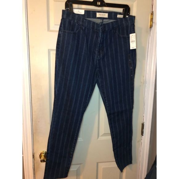 Pacsun Striped Ankle Skinny Jeans - Picture 1 of 6